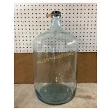 Large Clear Glass Jug with Metal Cap