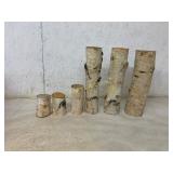 Six Birchwood Log Pieces