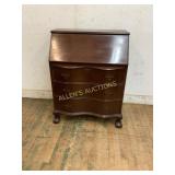 Mahogany Serpentine Front Secretary Desk