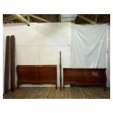 Wood Full/Queen Bed Frame with Rails