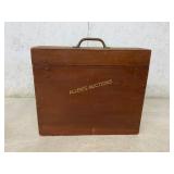 Wooden Carrying Case With Divided Interior