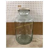 Large Clear Glass Storage Jar with Wire Handle