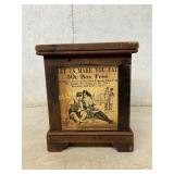 Wooden Box with Letï¿½s Make You Fat Ad
