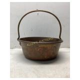 Brass Apple Butter Bucket with Brass Bail Handle