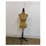 Adjustable Dress Form on Wooden Stand