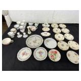 41-Piece Assorted Floral Porcelain Tableware