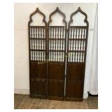 Wooden Folding Screen with Turned Spindles