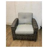 Woven Rattan Armchair with Cushions