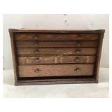 Wooden Multi-Drawer Chest with Brass Pulls