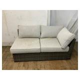 Wicker Sectional Sofa with Cushions