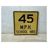 Vintage Metal Speed Limit Sign