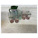 Glasses and Ceramic Pitcher