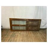 Double-Sided Wood Door with Leaded Glass Panels