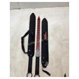 2 Red-Edged Sword and Throwing Knives