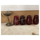Fitz-All Glass Lamp Chimneys and Brass Oil Lamp