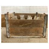 Wooden Crate With Glass Bottles