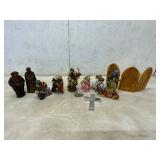 12-Piece Nativity Scene with Figurines and Cross