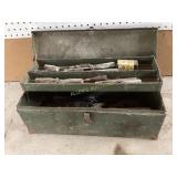 Metal Toolbox with Assorted Hand Tools