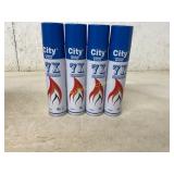 Four 300ML City Premium Butane Canisters