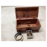 Lane Cedar Box with Jewelry Assortment