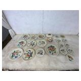 21-Piece Of Hand-Painted Ceramic Dinnerware