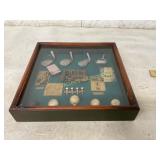 Golf-Themed Shadow Box With Memorabilia