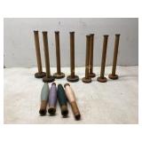 Wooden Textile Spools and Bobbins