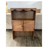 Wood Hutch With Upper Shelf and Cabinet Doors