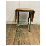 Mid-Century Drop-Leaf Rolling Table