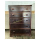 Five-Drawer Wooden Chest of Drawers