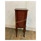 Wooden Jewelry Armoire with Five Drawers