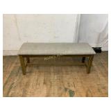 Rectangular Upholstered Wooden Bench