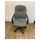 Gray Fabric Office Chair with Casters