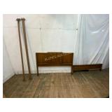 Wood Full-Size Bed with Rails