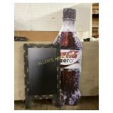 Coca-Cola Zero Display Stand and Chalkboard