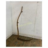 Wooden Scythe with Curved Steel Blade