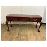 Mahogany Console Table with Three Drawers