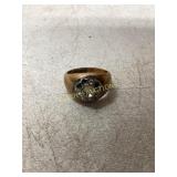 Sterling Band Ring with Set Stones