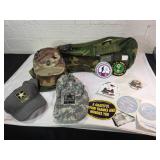 US Army Hats, Stickers, and Duffle Bag