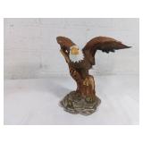 Hand-Painted Ceramic Bald Eagle Figurine