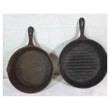 Two Cast Iron Skillets #8 and #9