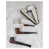 3 Tobacco Pipes, Various Materials