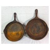 2 Wagner Ware Cast Iron Skillets #8 and #9