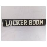 Metal Locker Room Sign