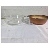 Fire-King Glass and Peach Lustre Bowls