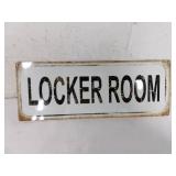 Rectangular Metal ï¿½Locker Roomï¿½ Sign