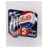 Pepsi-Cola Metal Advertising Sign