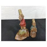Two Tom Clark Gnomes with Thimble Hats