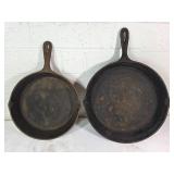 2 Lodge Cast Iron Skillets