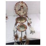 Native American Style Dream Catcher with Wolf Moti